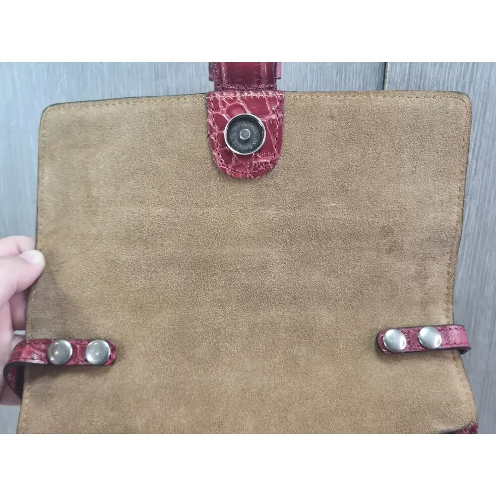 Patricia Nash Tauriana Leather Crossbody Organizer RED Leather